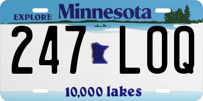 MN license plate 247LOQ