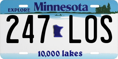 MN license plate 247LOS