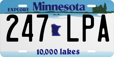 MN license plate 247LPA
