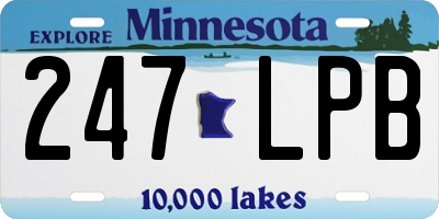 MN license plate 247LPB