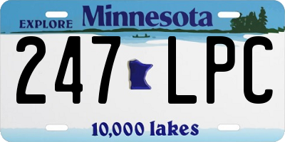 MN license plate 247LPC