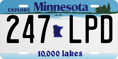 MN license plate 247LPD