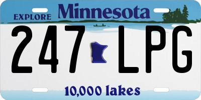 MN license plate 247LPG