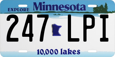 MN license plate 247LPI