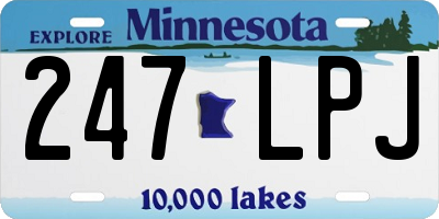 MN license plate 247LPJ
