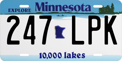 MN license plate 247LPK