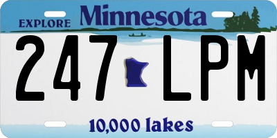 MN license plate 247LPM