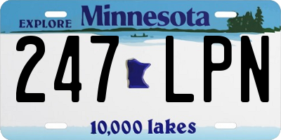 MN license plate 247LPN