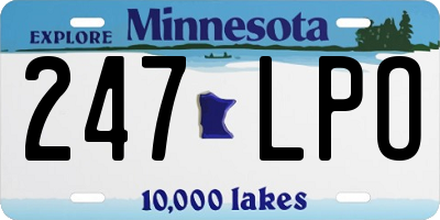 MN license plate 247LPO