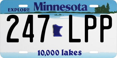MN license plate 247LPP