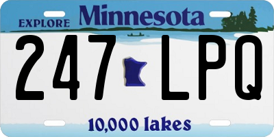MN license plate 247LPQ