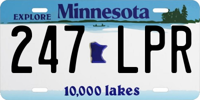 MN license plate 247LPR