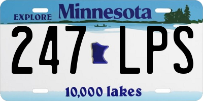 MN license plate 247LPS