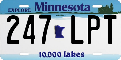 MN license plate 247LPT
