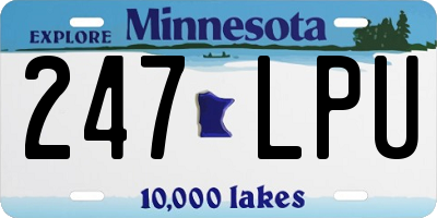 MN license plate 247LPU