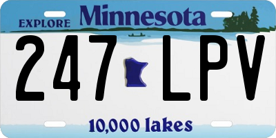 MN license plate 247LPV