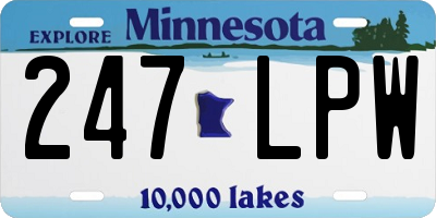 MN license plate 247LPW