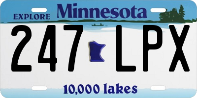 MN license plate 247LPX
