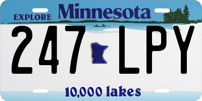 MN license plate 247LPY