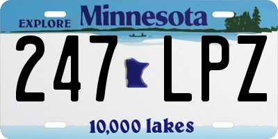 MN license plate 247LPZ
