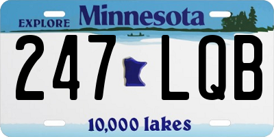 MN license plate 247LQB