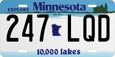 MN license plate 247LQD