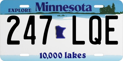 MN license plate 247LQE