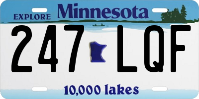 MN license plate 247LQF