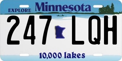 MN license plate 247LQH