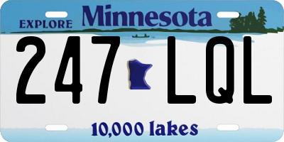 MN license plate 247LQL
