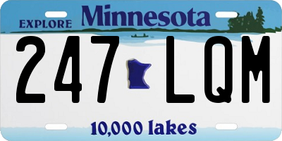 MN license plate 247LQM
