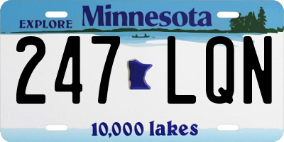 MN license plate 247LQN