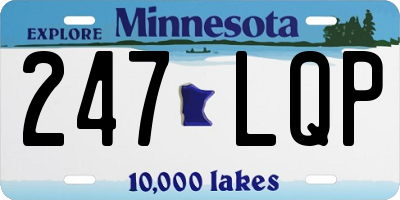 MN license plate 247LQP