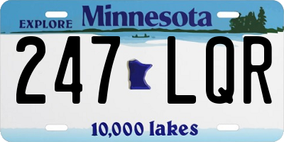 MN license plate 247LQR