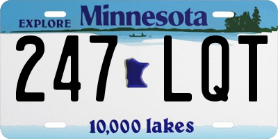 MN license plate 247LQT