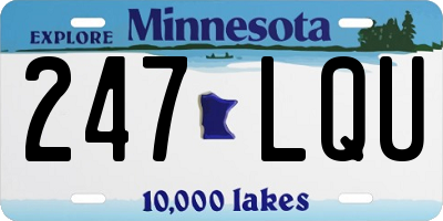 MN license plate 247LQU
