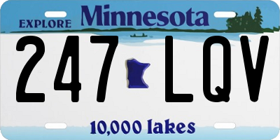MN license plate 247LQV