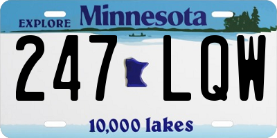 MN license plate 247LQW