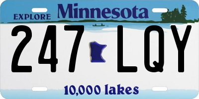 MN license plate 247LQY