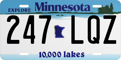 MN license plate 247LQZ