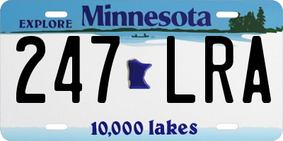 MN license plate 247LRA