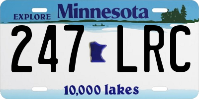 MN license plate 247LRC