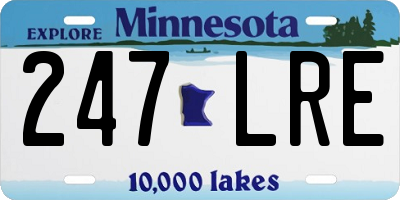 MN license plate 247LRE