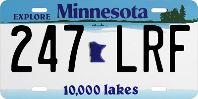 MN license plate 247LRF