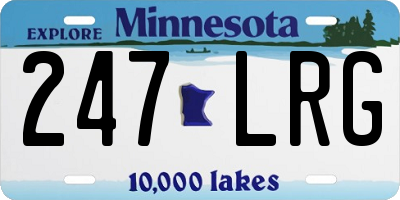 MN license plate 247LRG