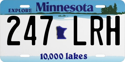MN license plate 247LRH