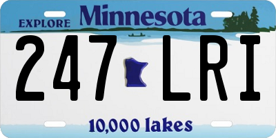 MN license plate 247LRI