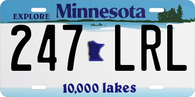 MN license plate 247LRL