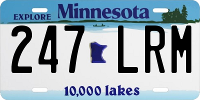 MN license plate 247LRM