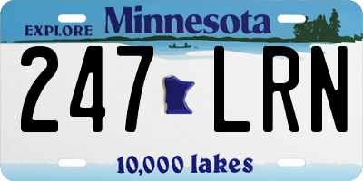 MN license plate 247LRN